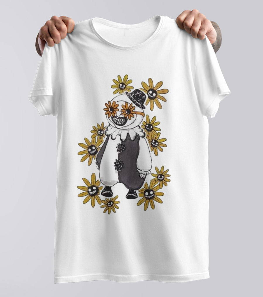 Terrifier 2 Chibi Art The Clown With Smiling Flowers T-Shirt