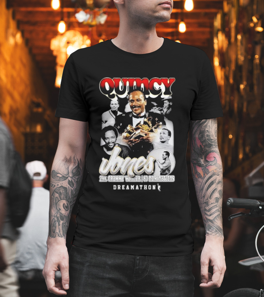 Quincy Jones Dreamathon 28x Grammy Winner 80 Nominations T-Shirt