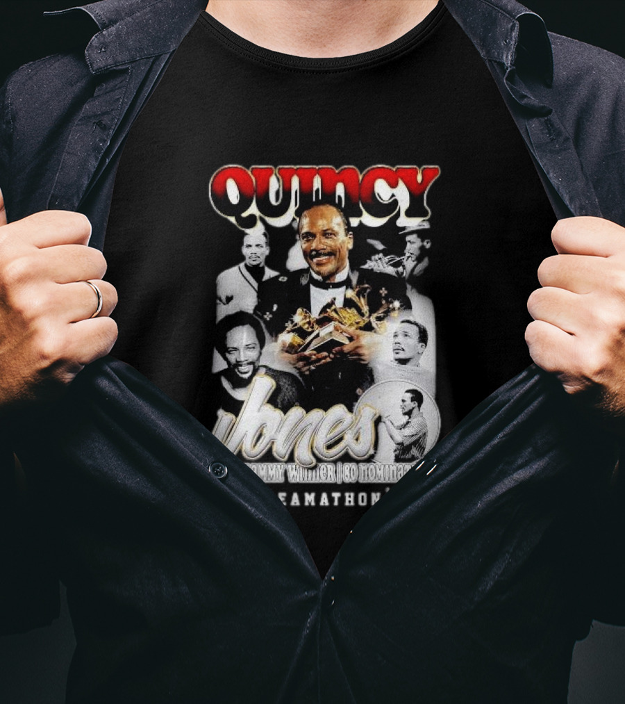 Quincy Jones Dreamathon 28x Grammy Winner 80 Nominations T-Shirt