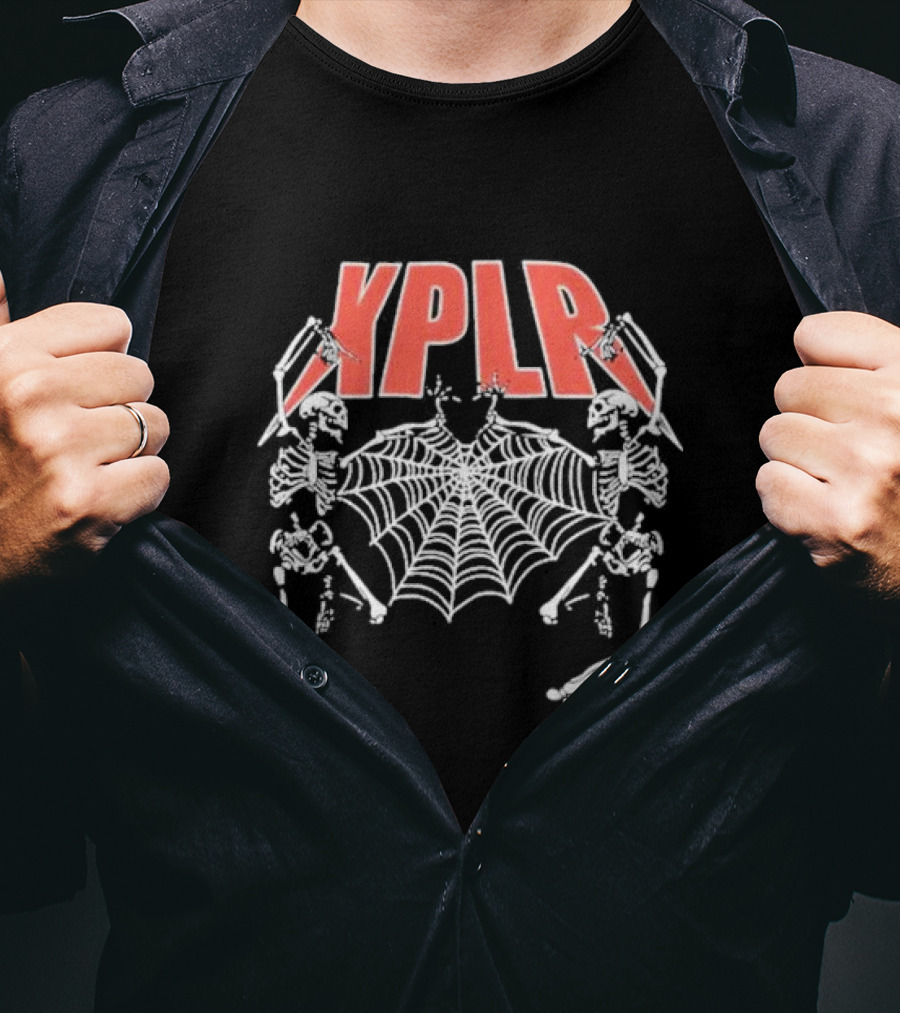 XPLR Dancing Skeletons By Sam And Colby With Spider Web T-Shirt
