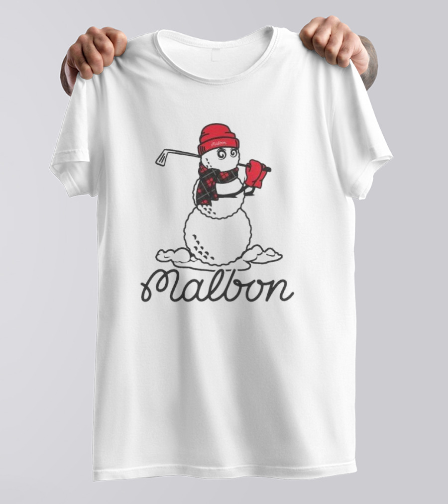 Malbon Snowman Golf Winter Hat Scarf T-Shirt
