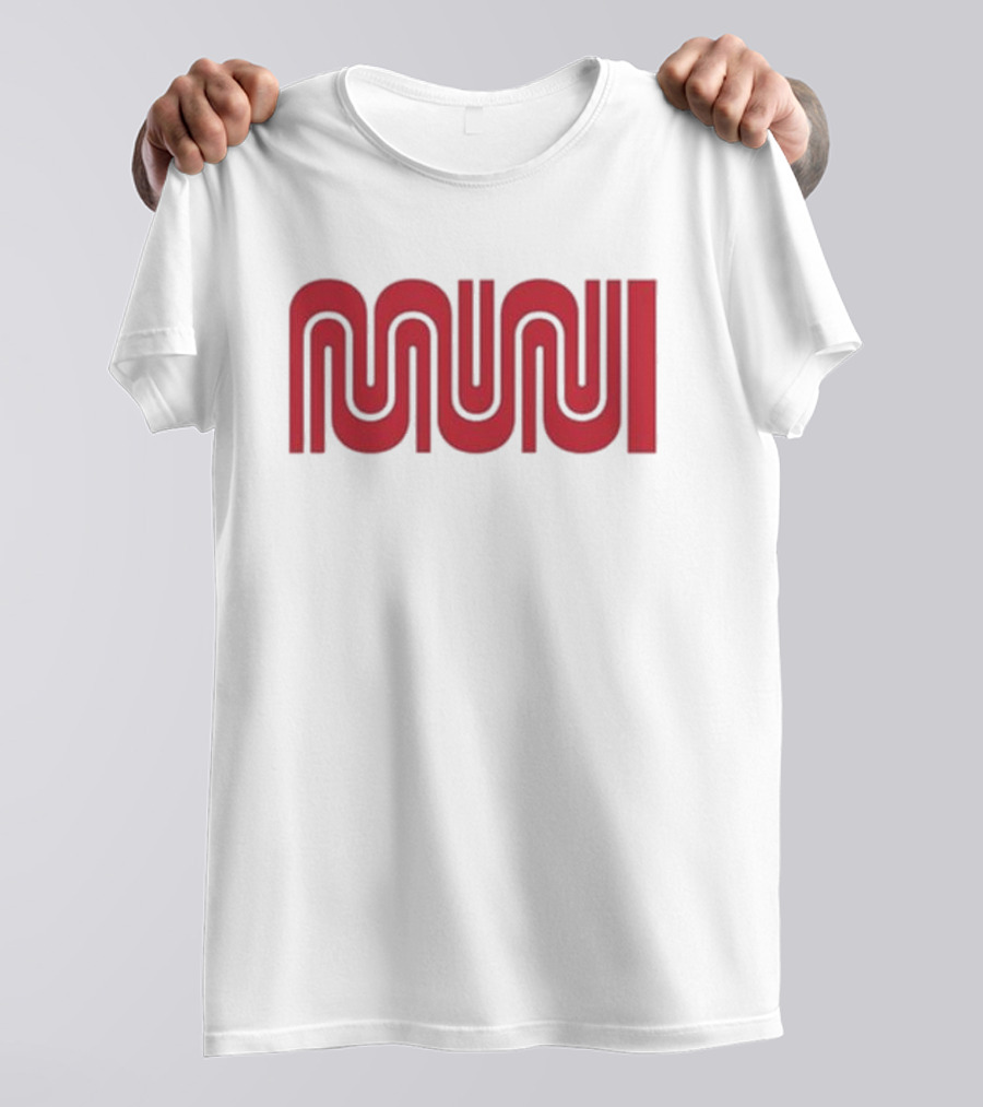Muni Red Logo Ringer T-Shirt