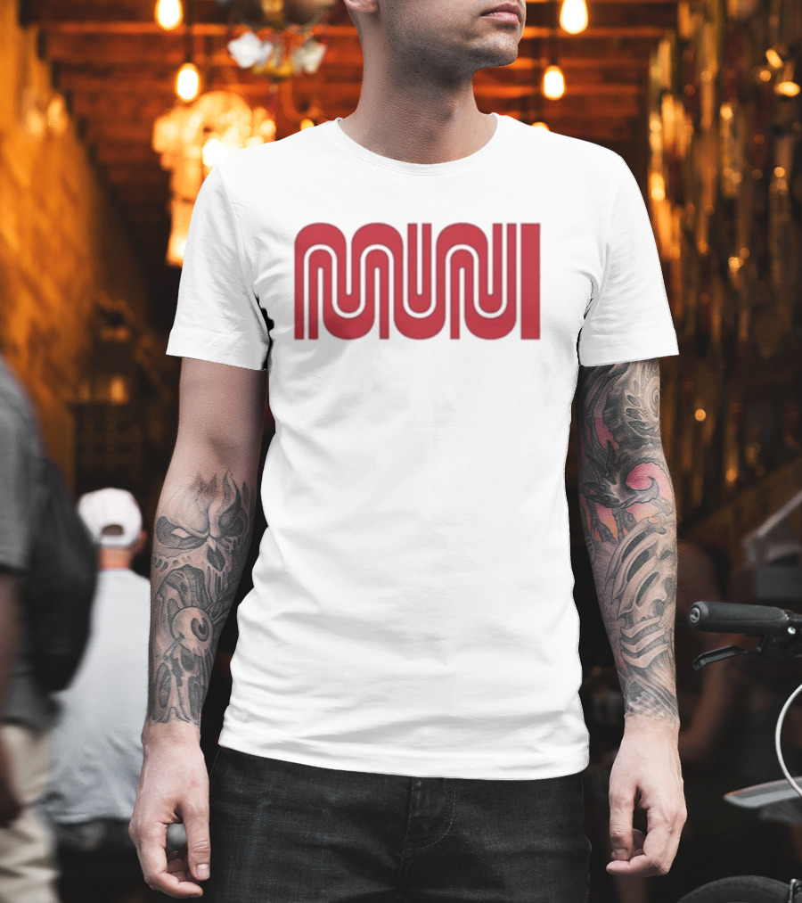 Muni Red Logo Ringer T-Shirt
