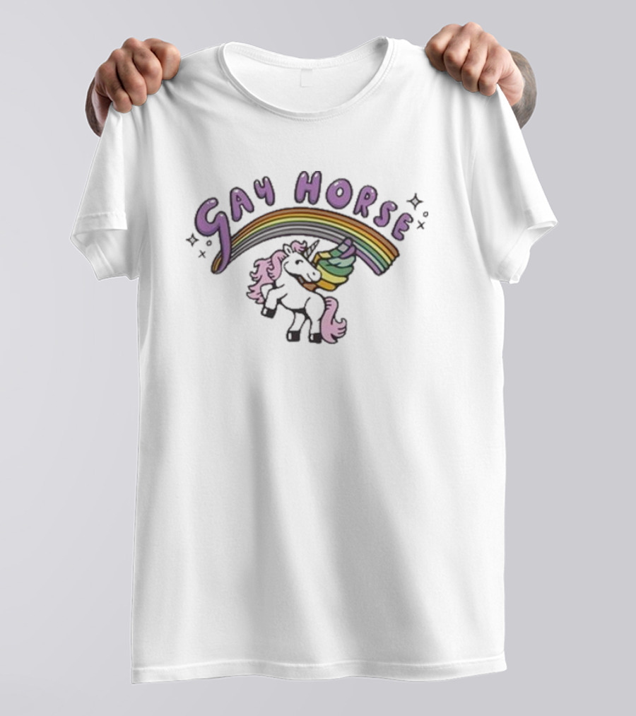 Gay Horse Unicorn Rainbow T-Shirt