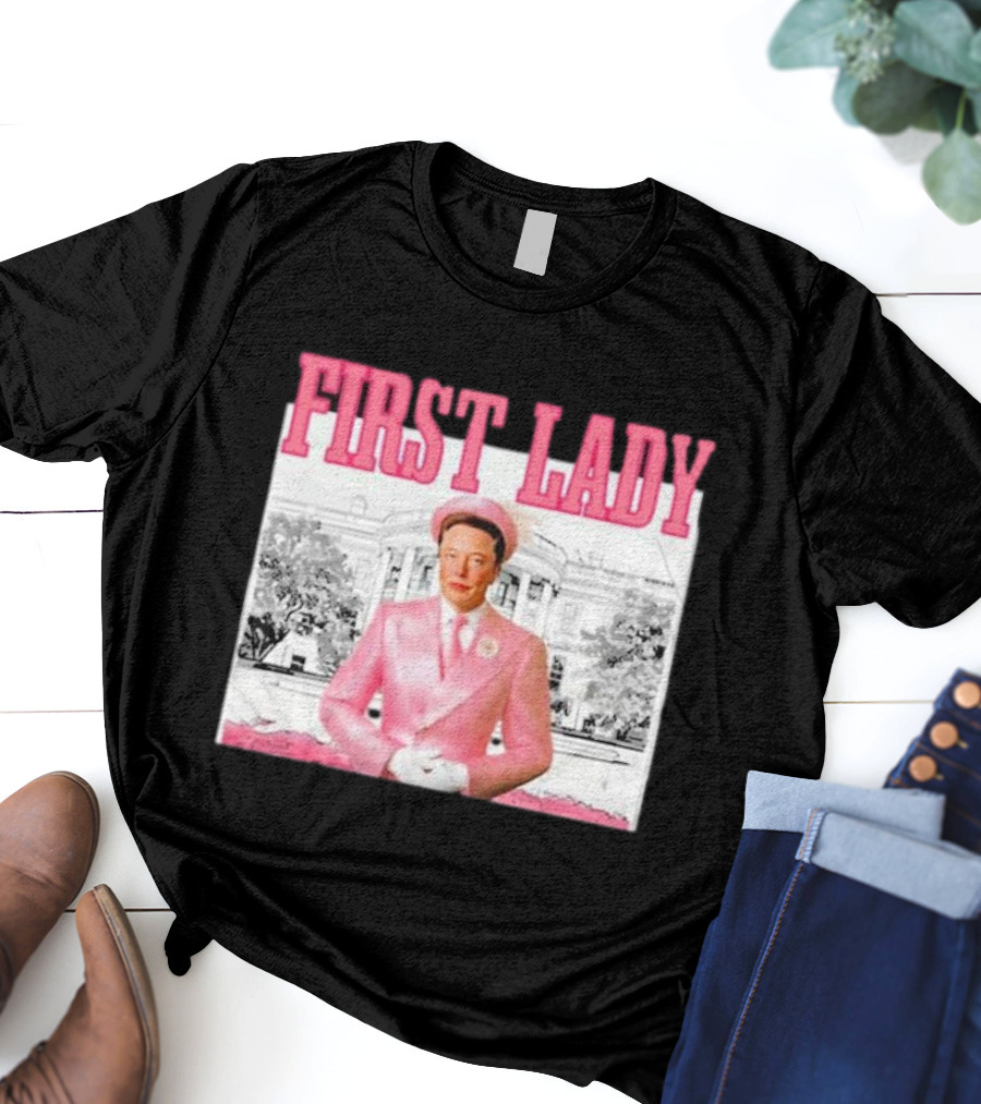 Mitali Parmar2 Elon Musk Pink First Lady White House T-Shirt