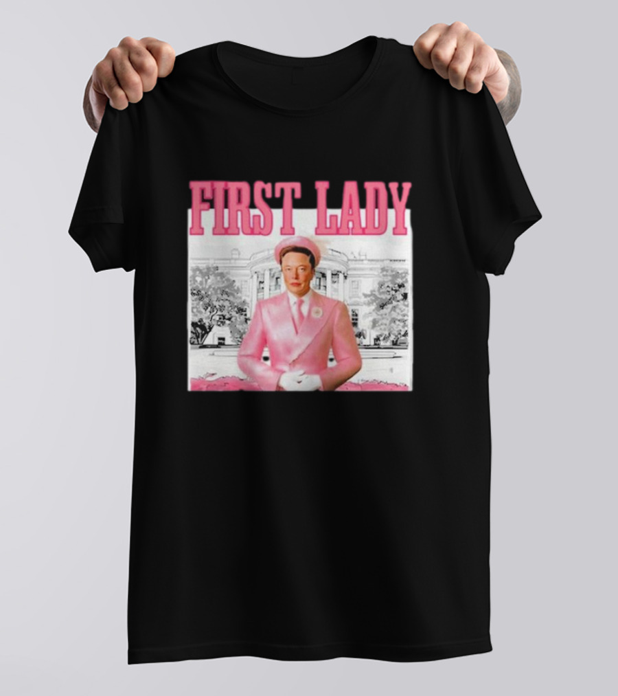 Mitali Parmar2 Elon Musk Pink First Lady White House T-Shirt