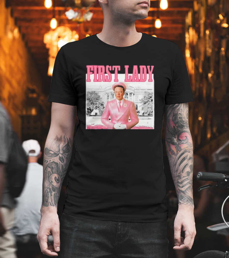 Mitali Parmar2 Elon Musk Pink First Lady White House T-Shirt
