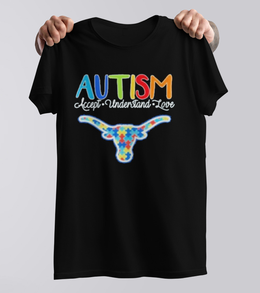 Texas Longhorns Autism Accept Understand Love T-Shirt