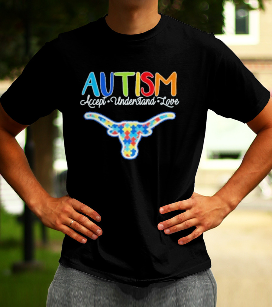 Texas Longhorns Autism Accept Understand Love T-Shirt