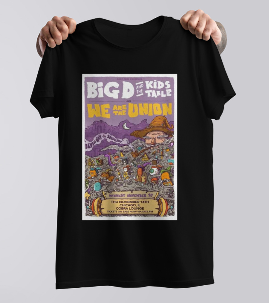Big D And The Kids Table We Are The Union Devil In The Deep Blue Sea Midwest November 23 Cobra Lounge Chicago Nov 14 Tour T-Shirt