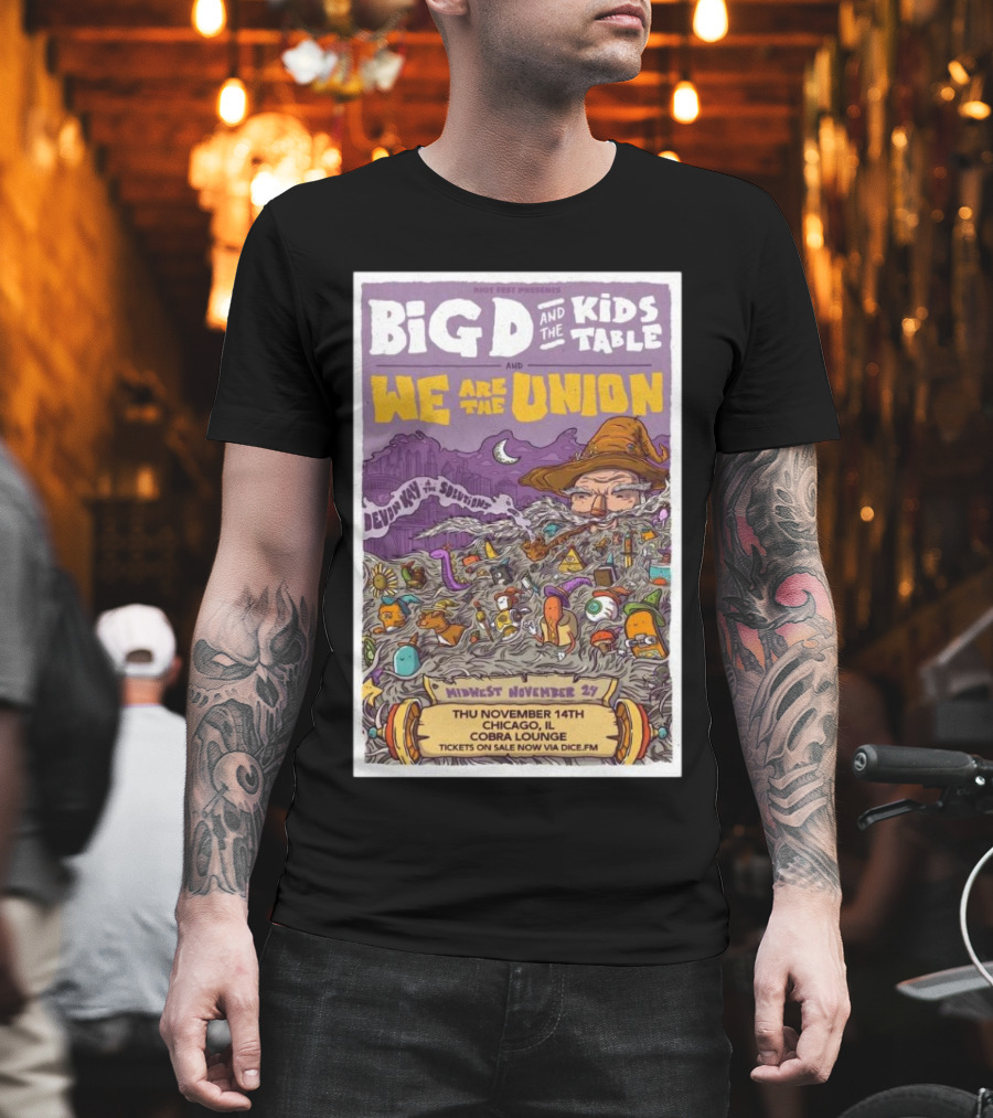 Big D And The Kids Table We Are The Union Devil In The Deep Blue Sea Midwest November 23 Cobra Lounge Chicago Nov 14 Tour T-Shirt