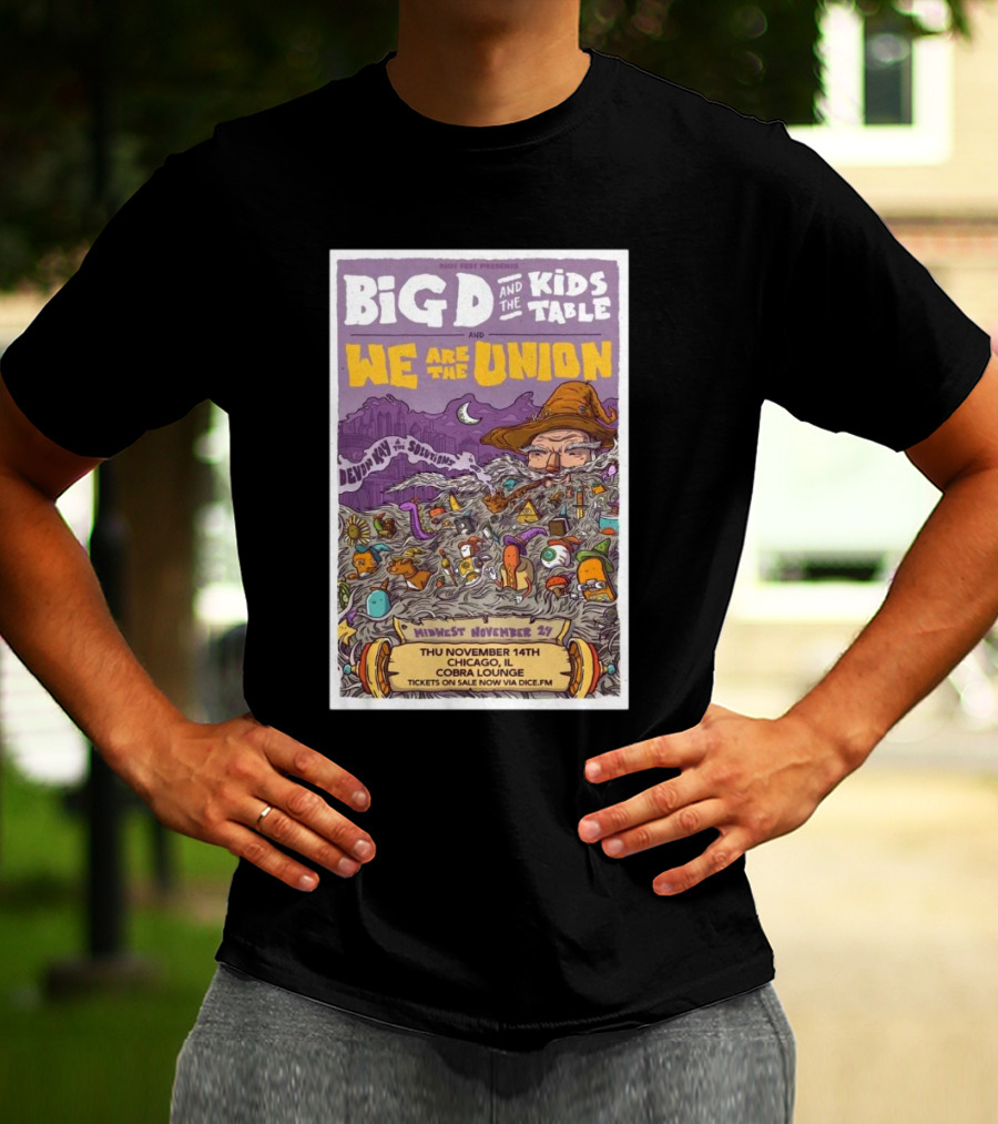 Big D And The Kids Table We Are The Union Devil In The Deep Blue Sea Midwest November 23 Cobra Lounge Chicago Nov 14 Tour T-Shirt
