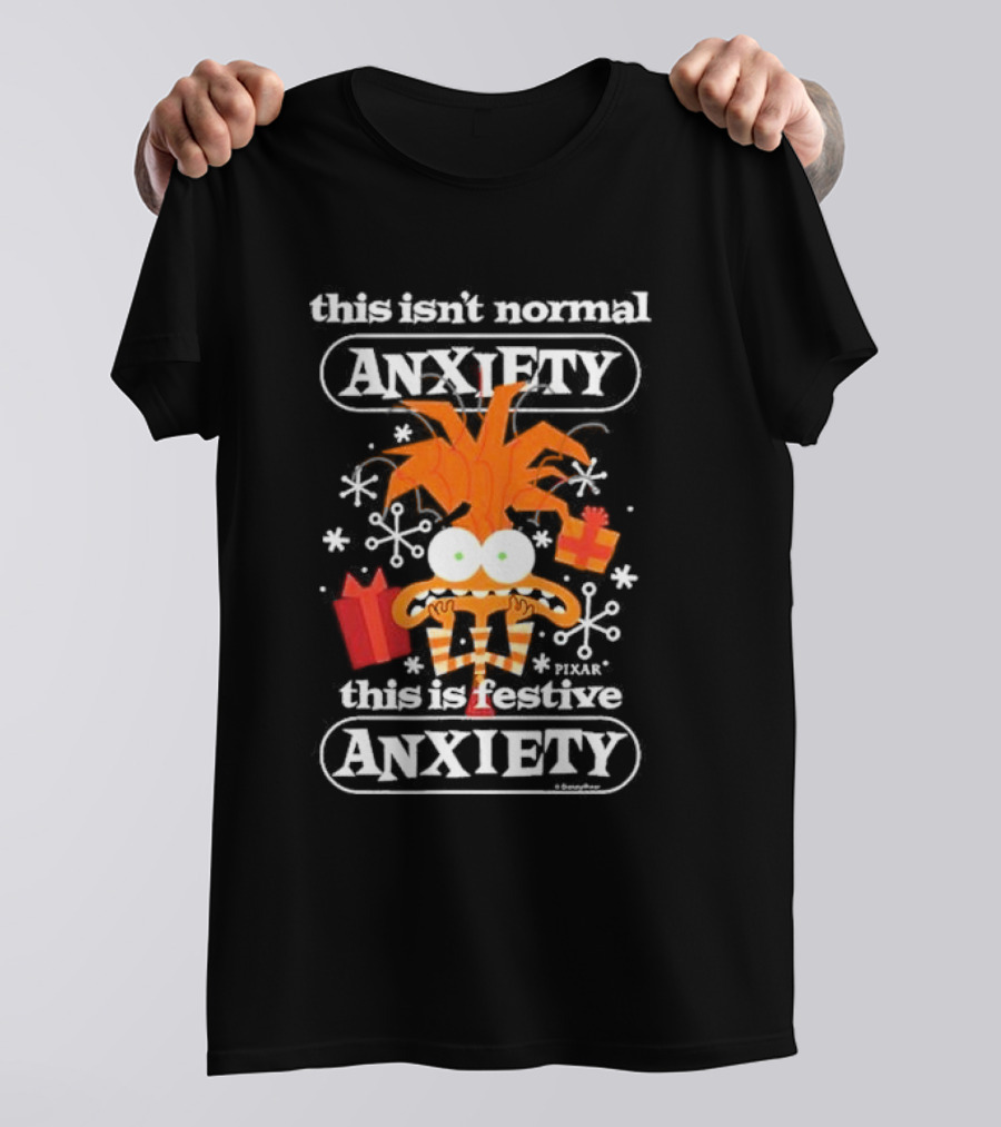 Inside Out Pixar This Isn’t Normal Anxiety This Is Festive Christmas T-Shirt