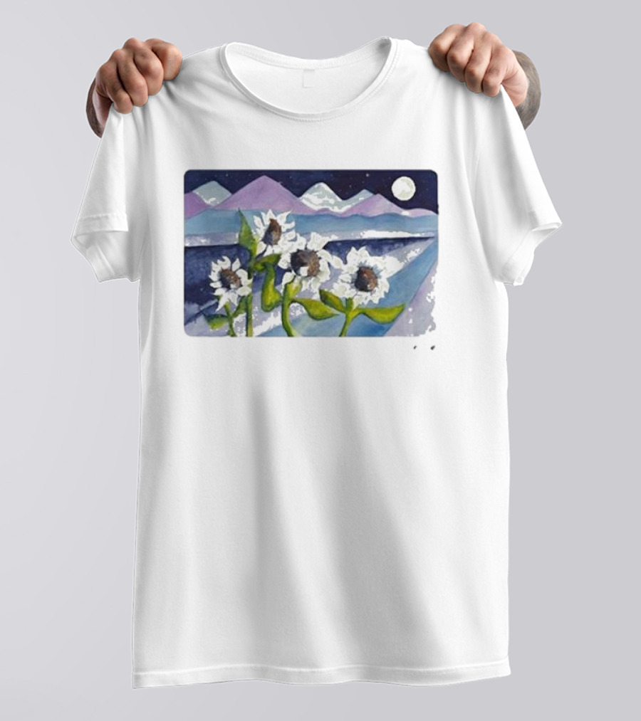 Sunflowers Under Starry Mountain Night - Big Thief Mema Mooowers T-Shirt