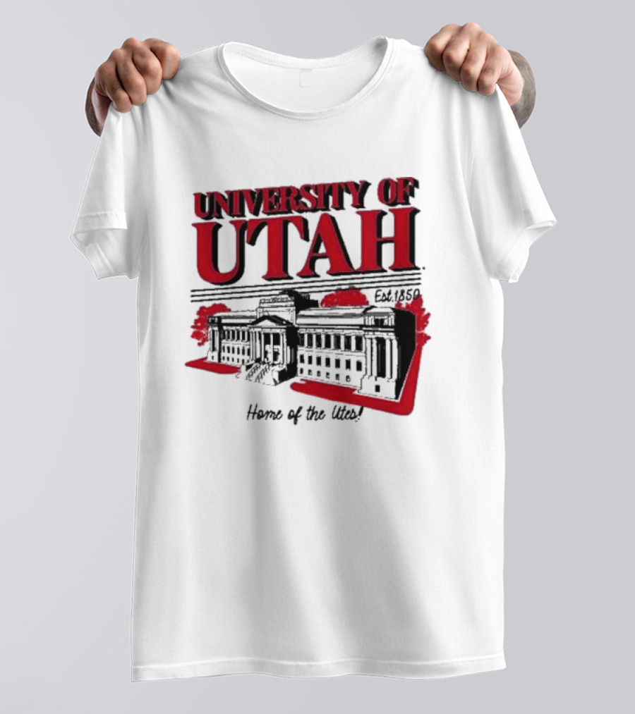 University Of Utah Home Of The Utes Est. 1850 Vintage Building T-Shirt