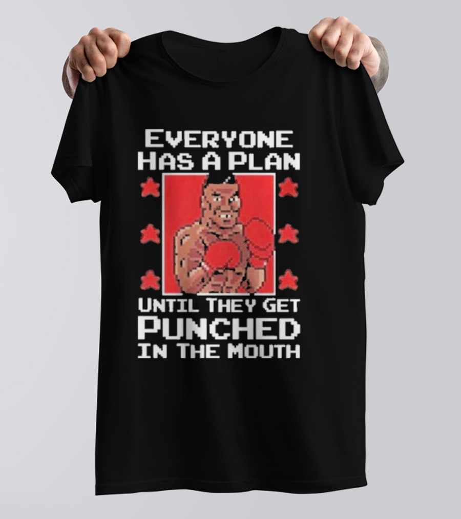 Everyone Has A Plan Until They Get Punched In The Mouth Pixel Art Boxer T-Shirt