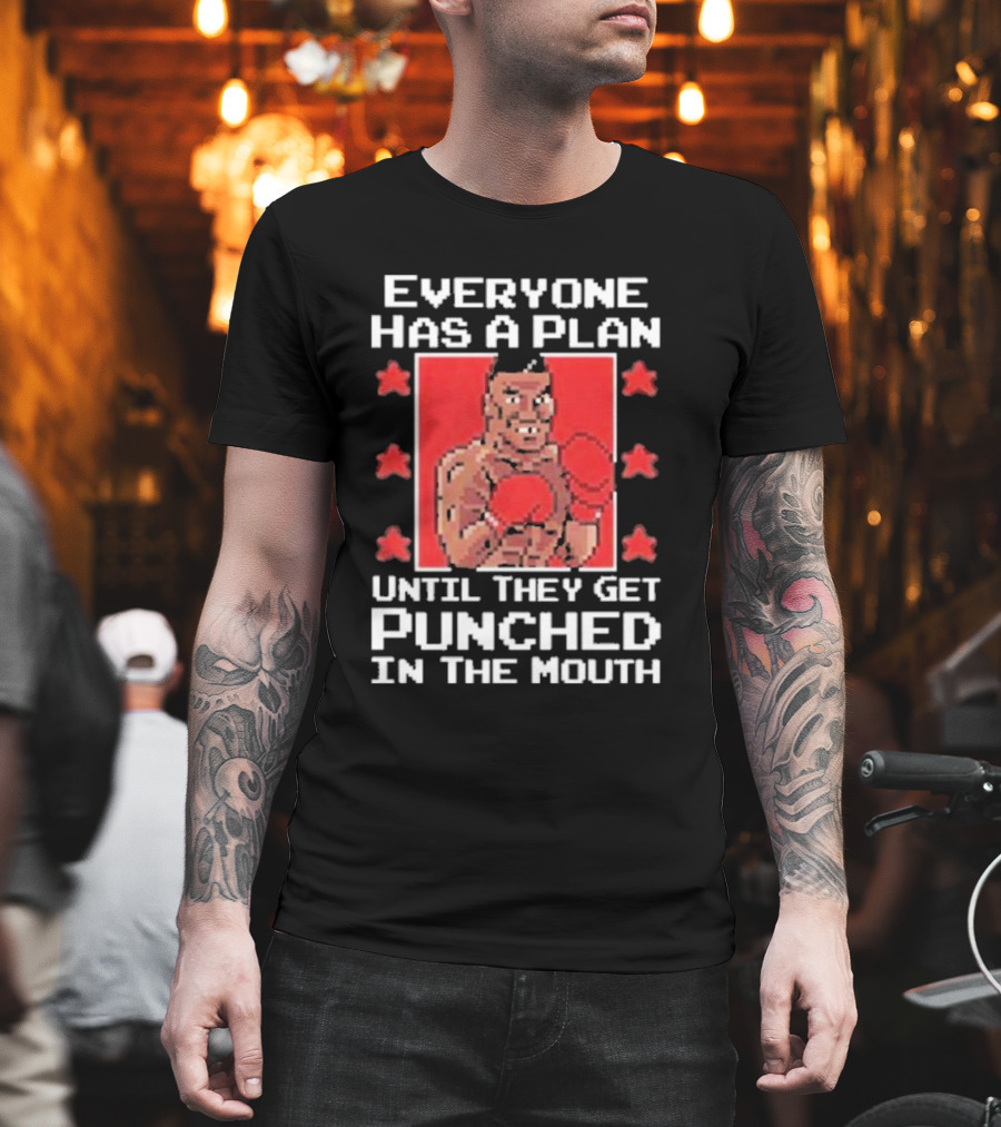 Everyone Has A Plan Until They Get Punched In The Mouth Pixel Art Boxer T-Shirt