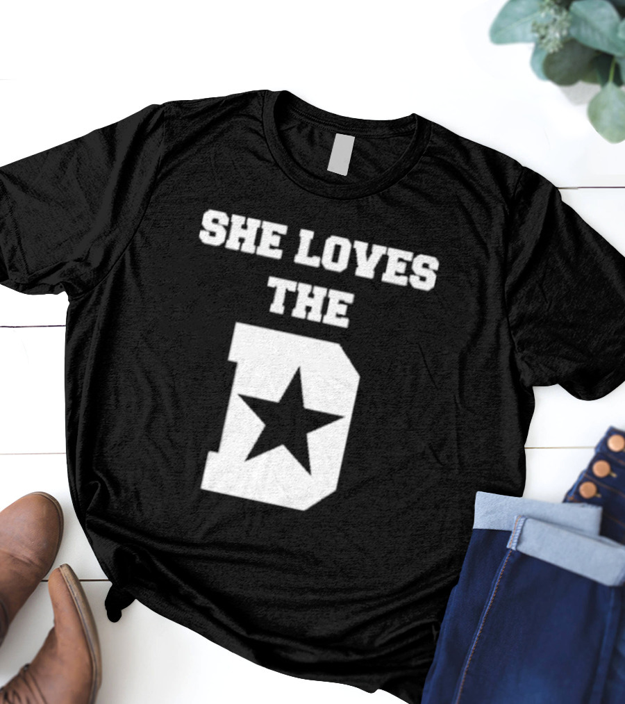 She Loves The D Star Logo Dallas Texas Pride T-Shirt