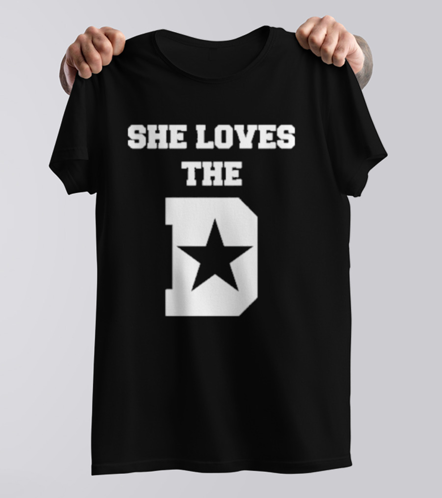 She Loves The D Star Logo Dallas Texas Pride T-Shirt