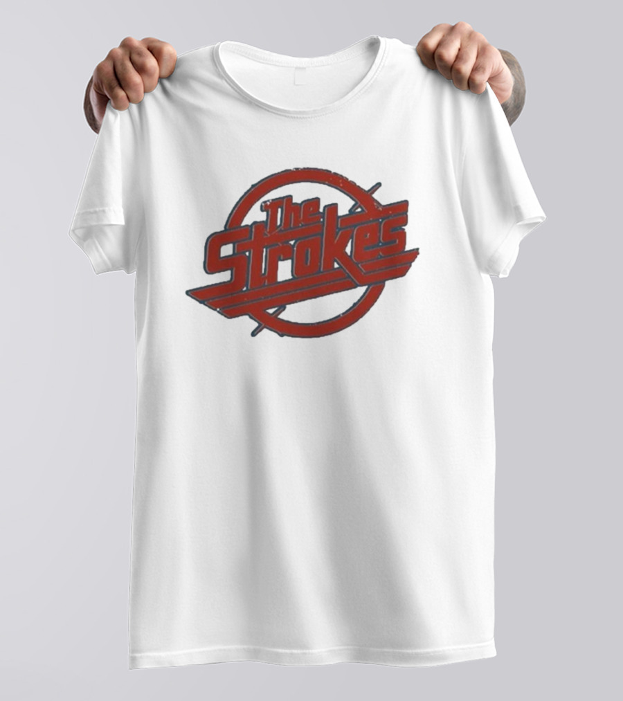 The Strokes Vintage Distressed Red Circle Magna Classic T-Shirt