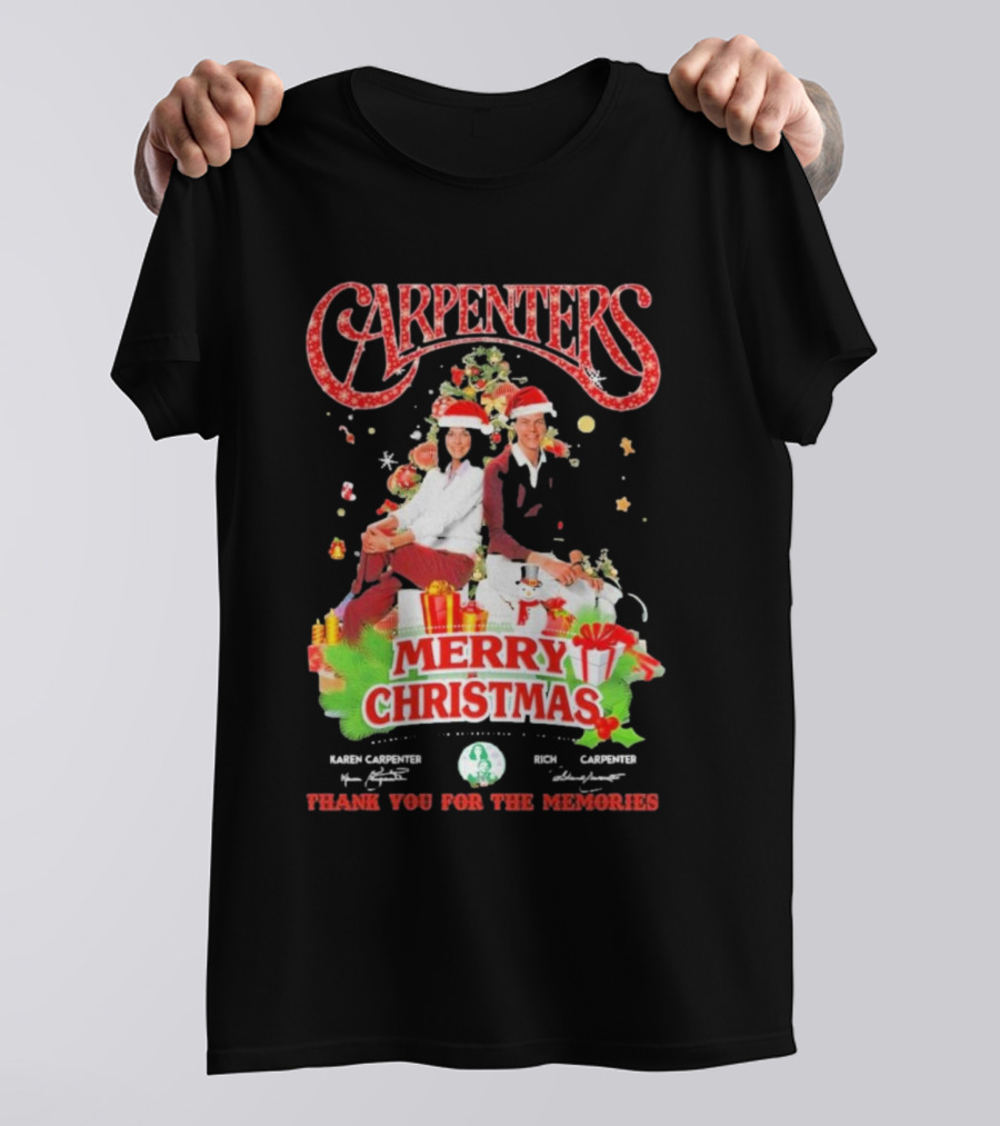 Carpenters Merry Christmas Thank You For The Memories Karen Rich Signature T-Shirt