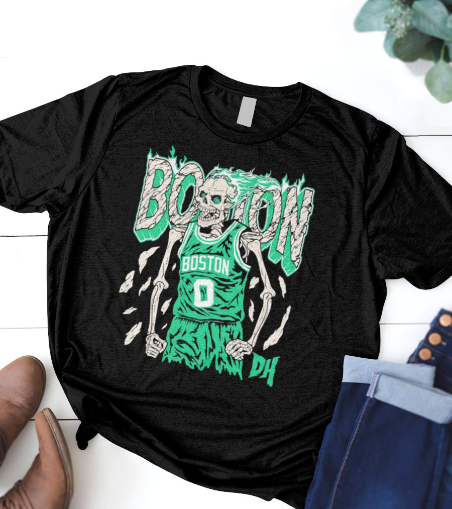 Drip Heads Celtics Boston Skeleton Jersey DH 0 T-Shirt