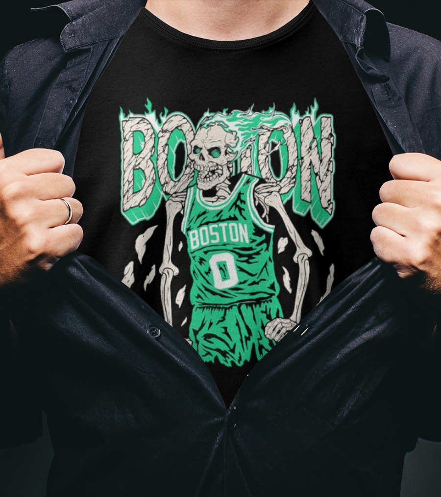 Drip Heads Celtics Boston Skeleton Jersey DH 0 T-Shirt