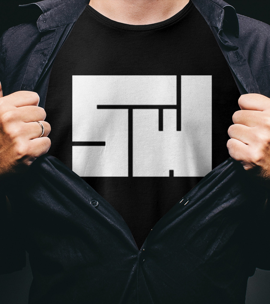 Sw Minimal Second Wind Puzzle Style Monogram T-Shirt