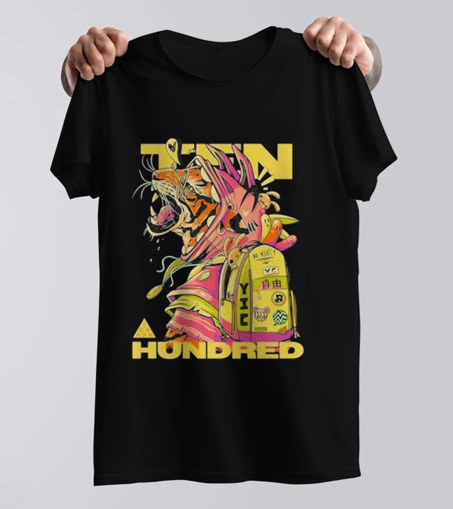 TENHUNDRED Tiger Backpack Wear Your Mask HUNDRED T-Shirt