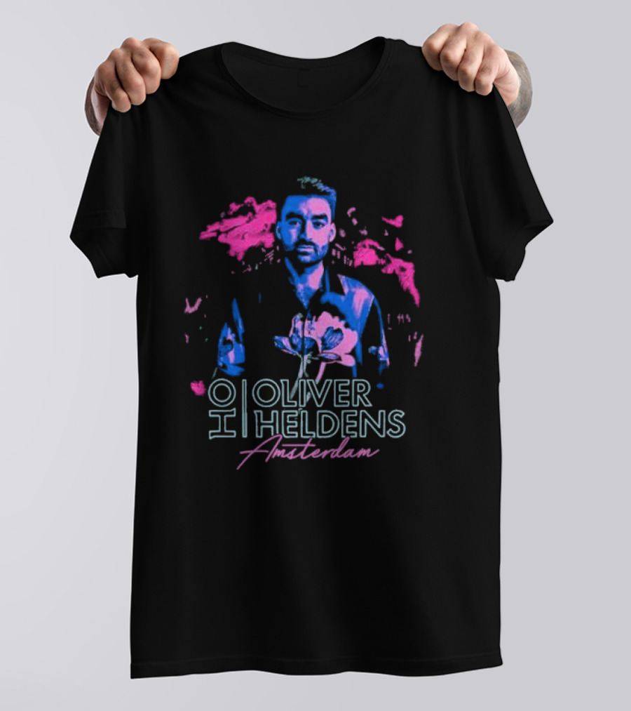 Oliver Heldens Amsterdam Neon Portrait 1980s T-Shirt