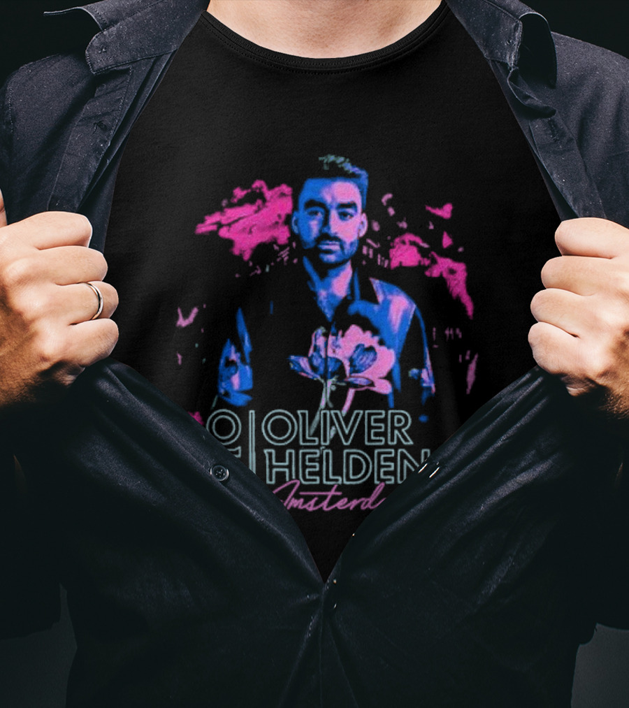 Oliver Heldens Amsterdam Neon Portrait 1980s T-Shirt