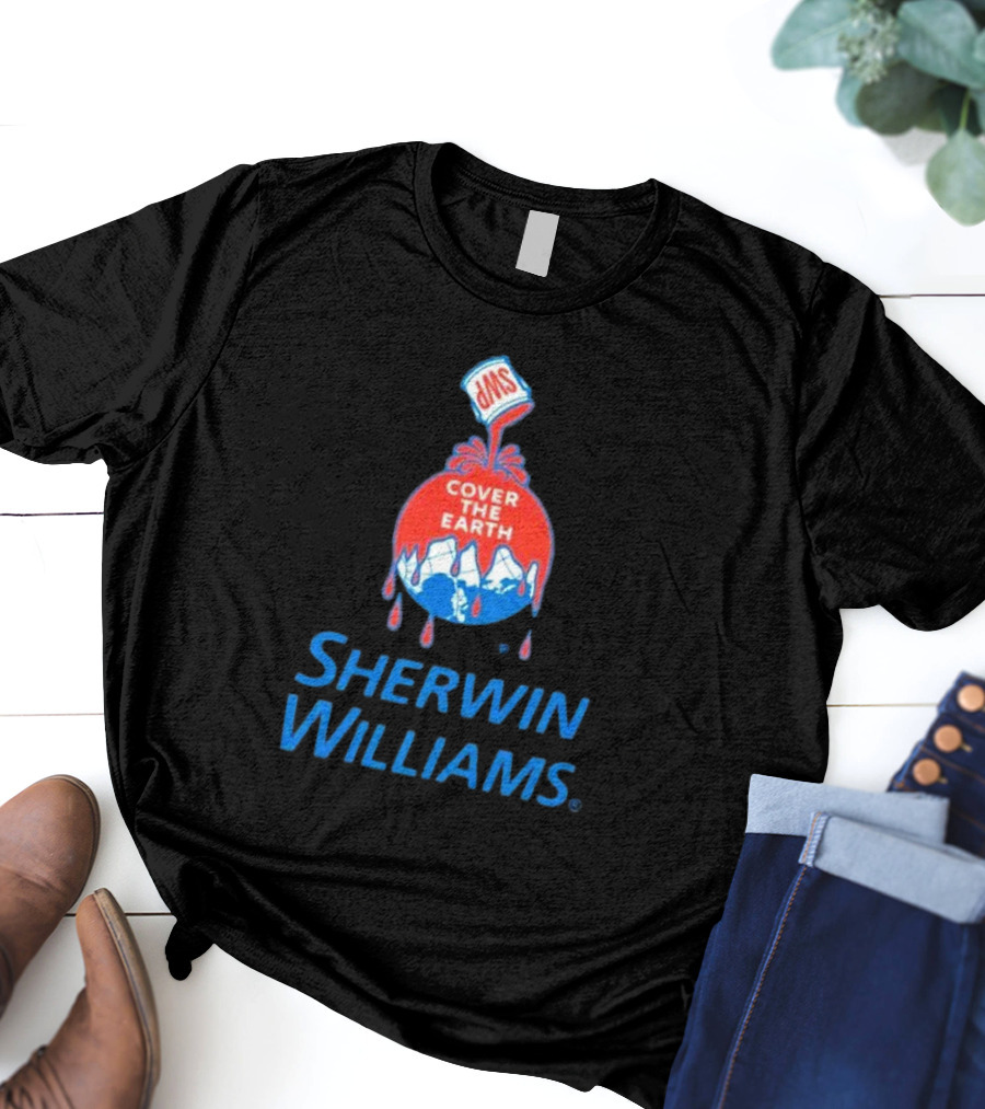Sherwin Williams Cover The Earth Logo Iconic Branding T-Shirt