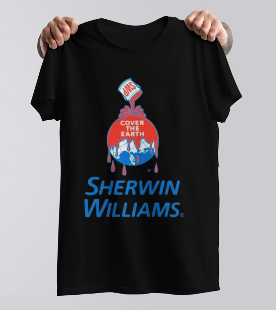 Sherwin Williams Cover The Earth Logo Iconic Branding T-Shirt