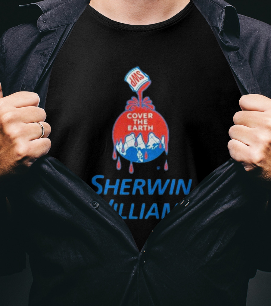 Sherwin Williams Cover The Earth Logo Iconic Branding T-Shirt