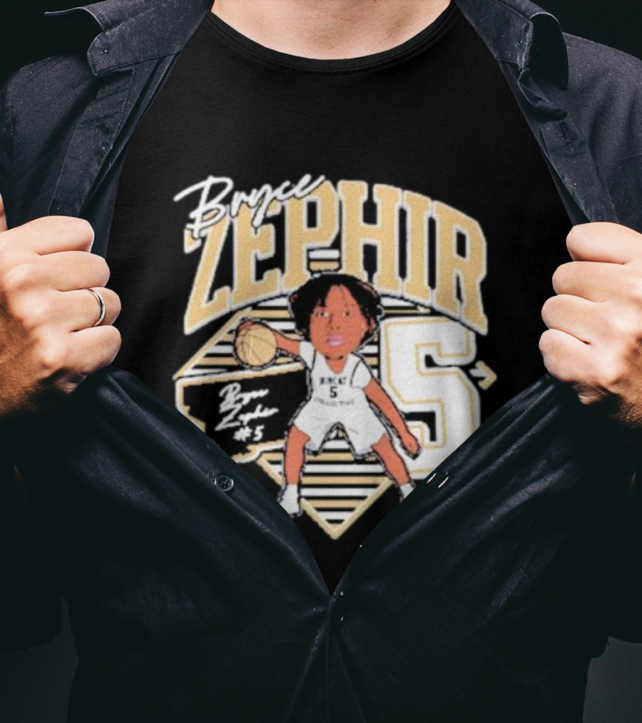 Bryce Zephir 5 Basketball Montana State Guard T-Shirt