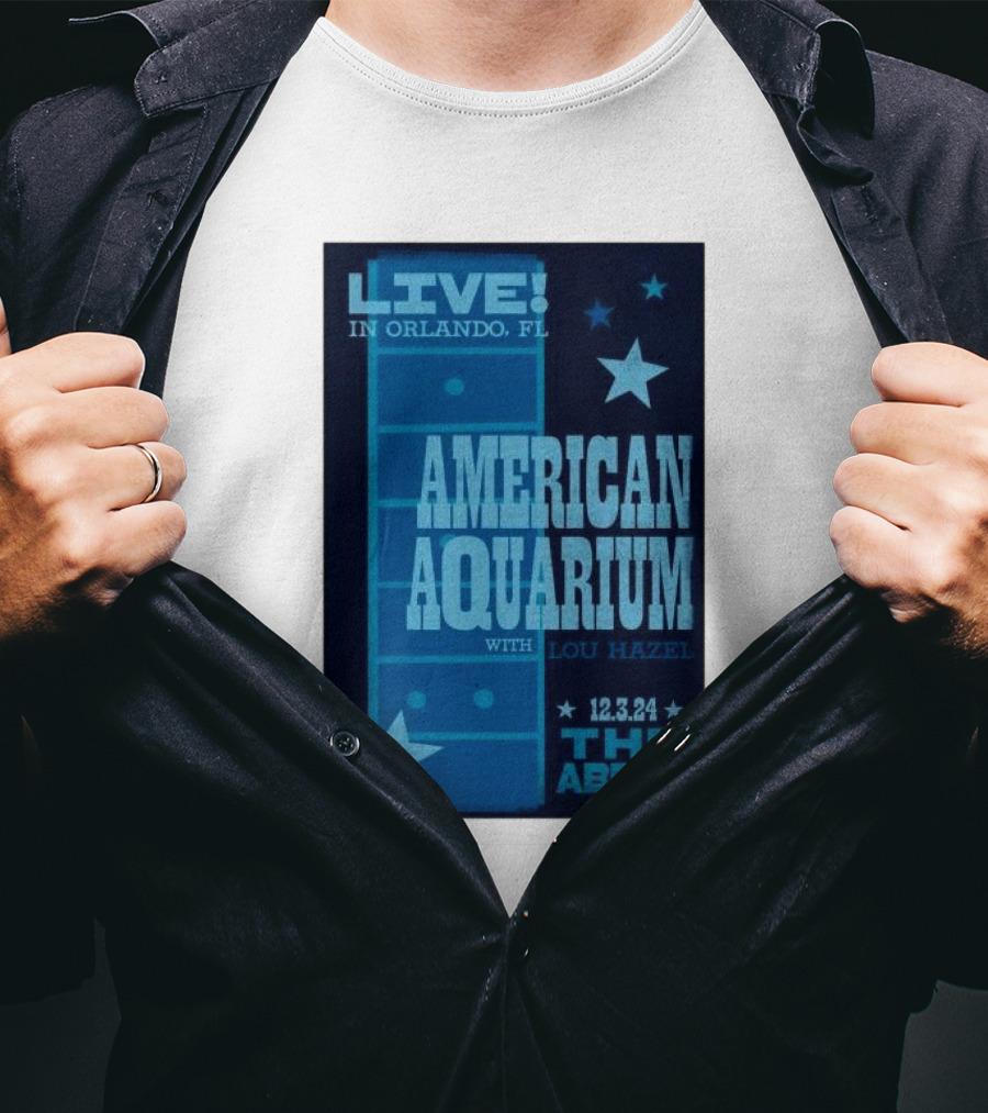 LIVE American Aquarium With Lou Hazel The Abbey Orlando FL 12.3.24 T-Shirt