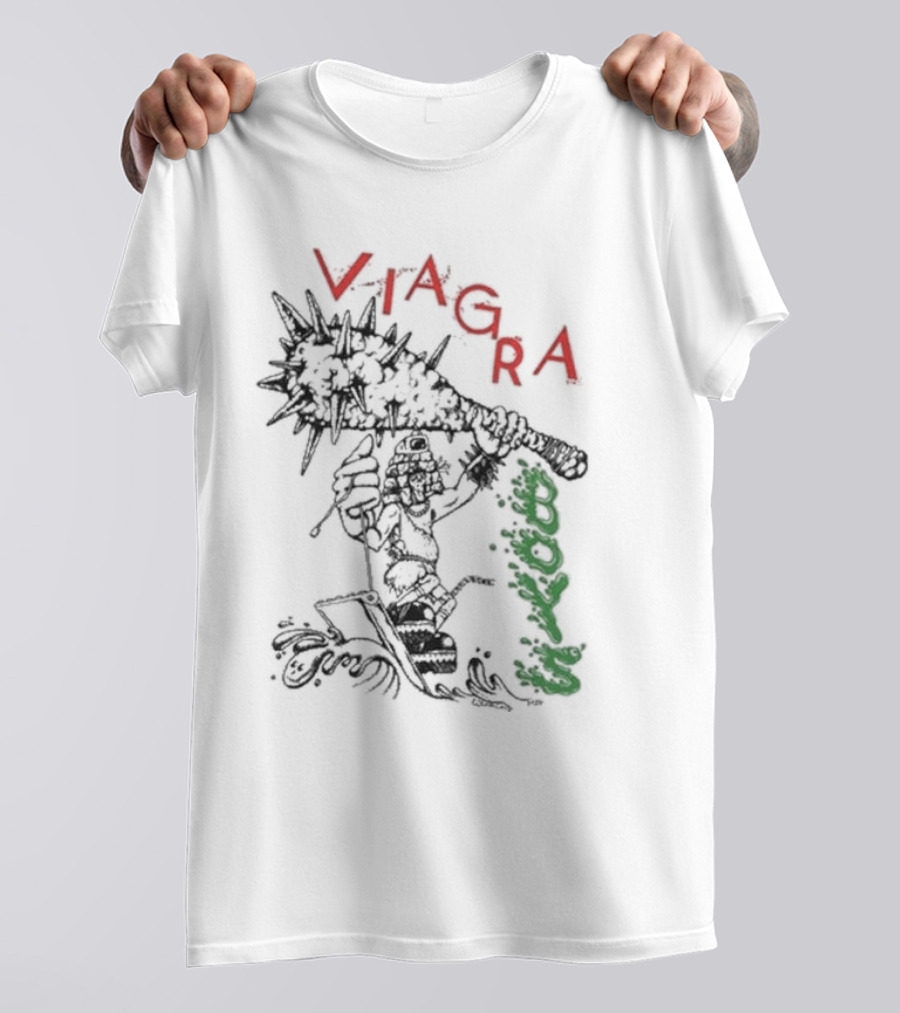 Viagra Boys Surfing Caveman With Spiked Club T-Shirt