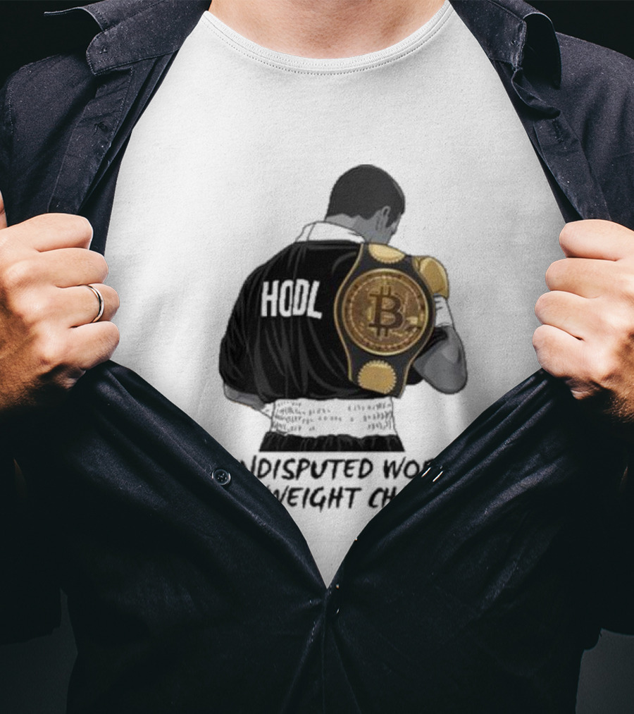 HODL Undisputed World Heavyweight Champion Bitcoin T-Shirt