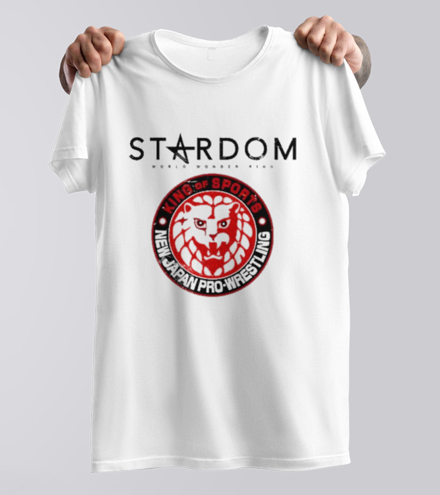 STARDOM World Wonder Ring King Of Sports New Japan Pro-Wrestling Historic X-Over II NJPW T-Shirt