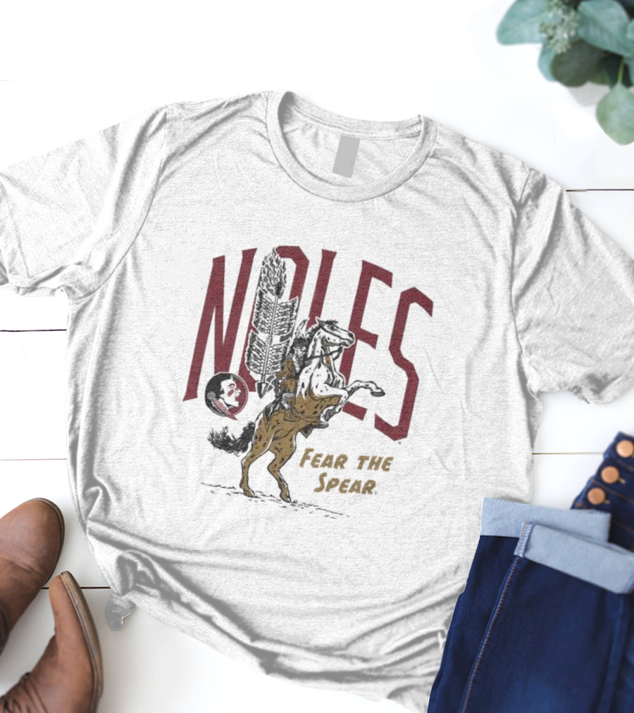 Homefield Men’s Noles Osceola And Renegade Fear The Spear Logo And Horse T-Shirt