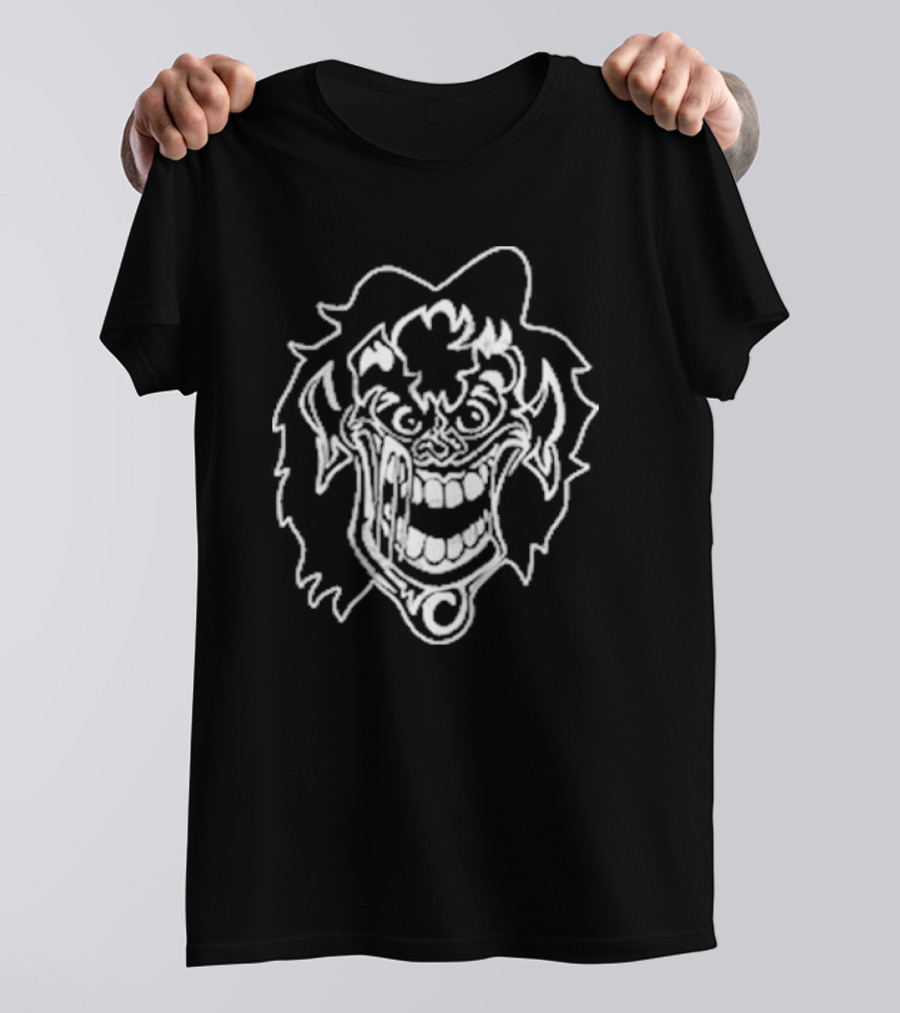 Black And White Mr Bones Joker Face T-Shirt