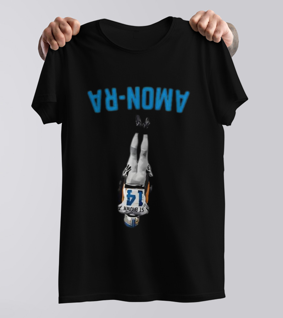 Amon-Ra St. Brown 14 Middle Finger T-Shirt