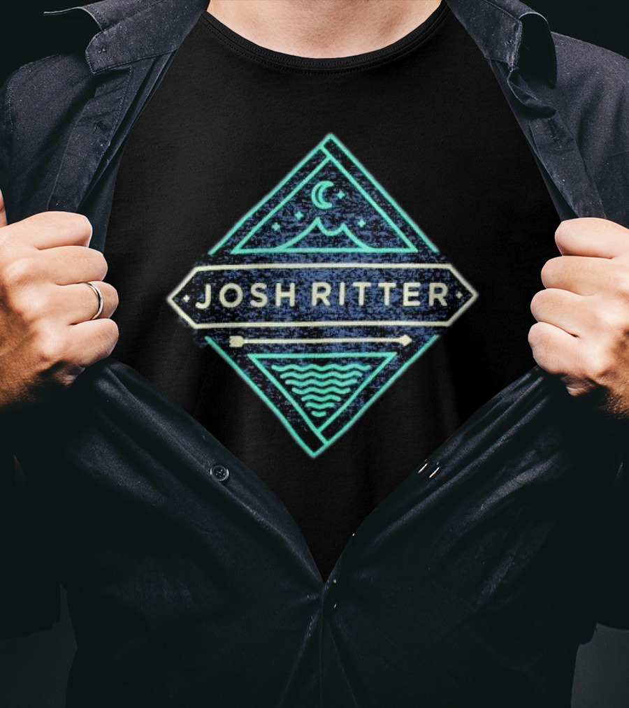 Josh Ritter Mountain Moon Waves Diamond T-Shirt