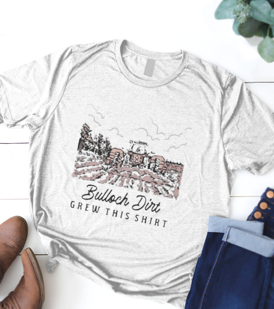 Bulloch Dirt Grew This Shirt Youth Farming Tractor Scene T-Shirt