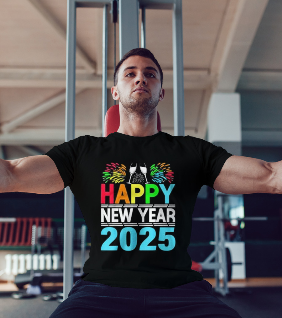 Happy New Year 2025 Fireworks Cheers T-Shirt