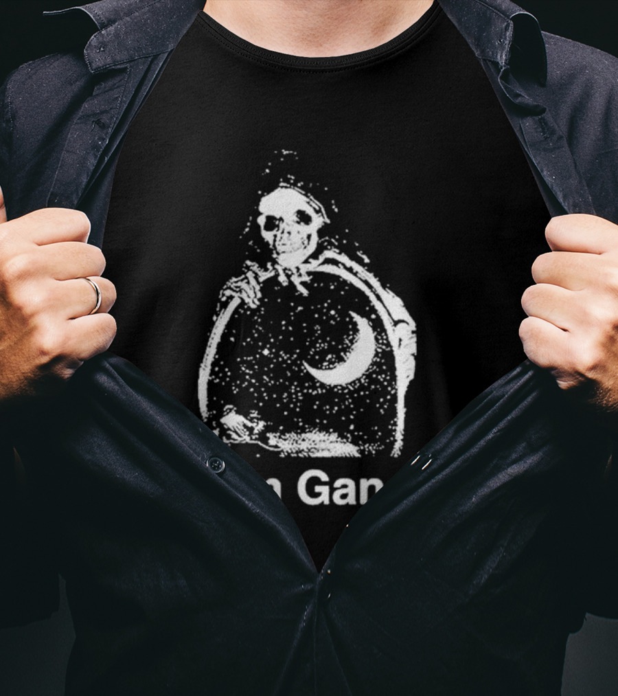 Sematary Grave Man 3 Am Gang Skeleton Moon Motif T-Shirt