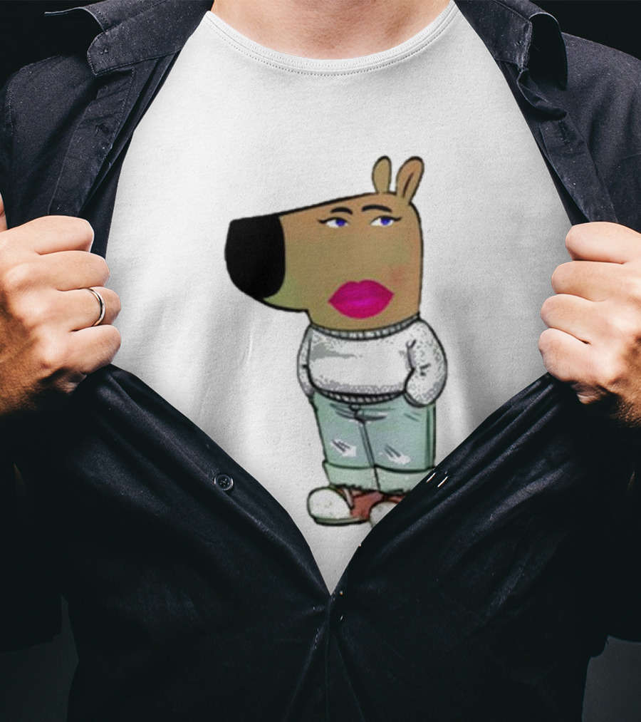 I’m Just A Chill Girl With Cartoon Dog Figure T-Shirt