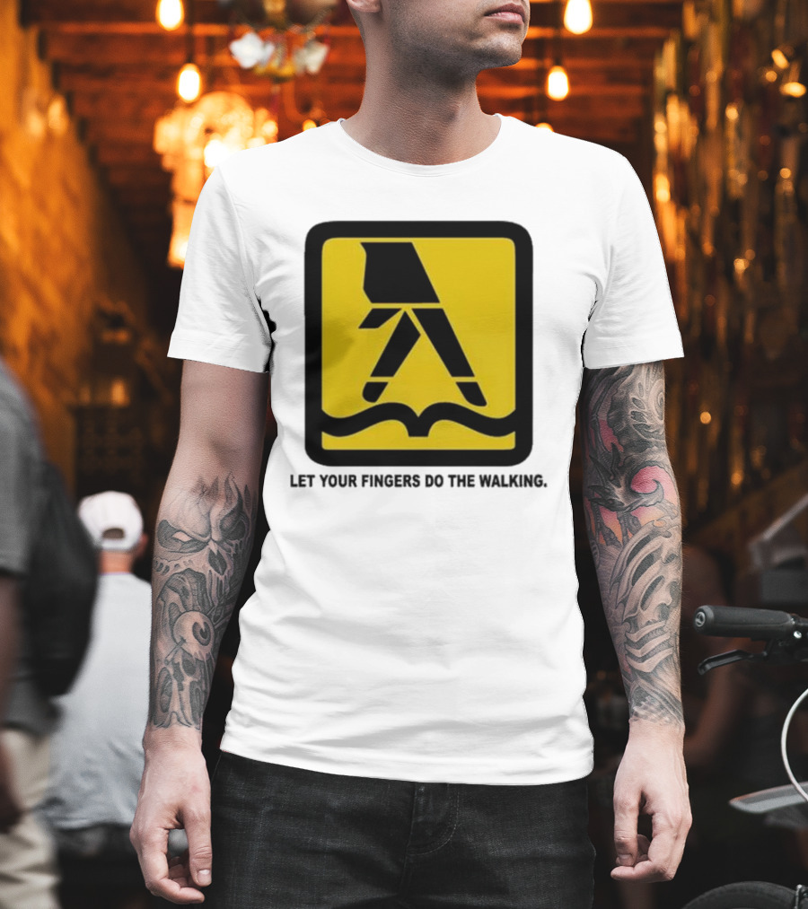 Yellow Pages Let Your Fingers Do The Walking Iconic T-Shirt