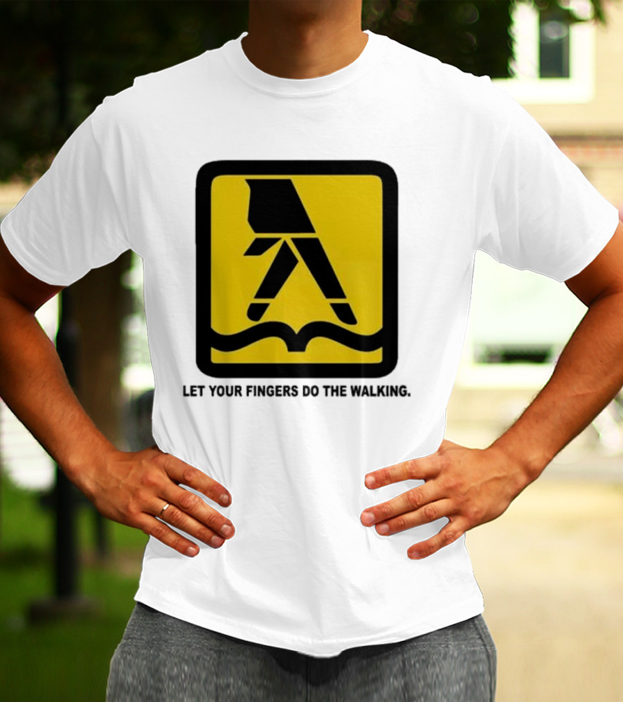 Yellow Pages Let Your Fingers Do The Walking Iconic T-Shirt