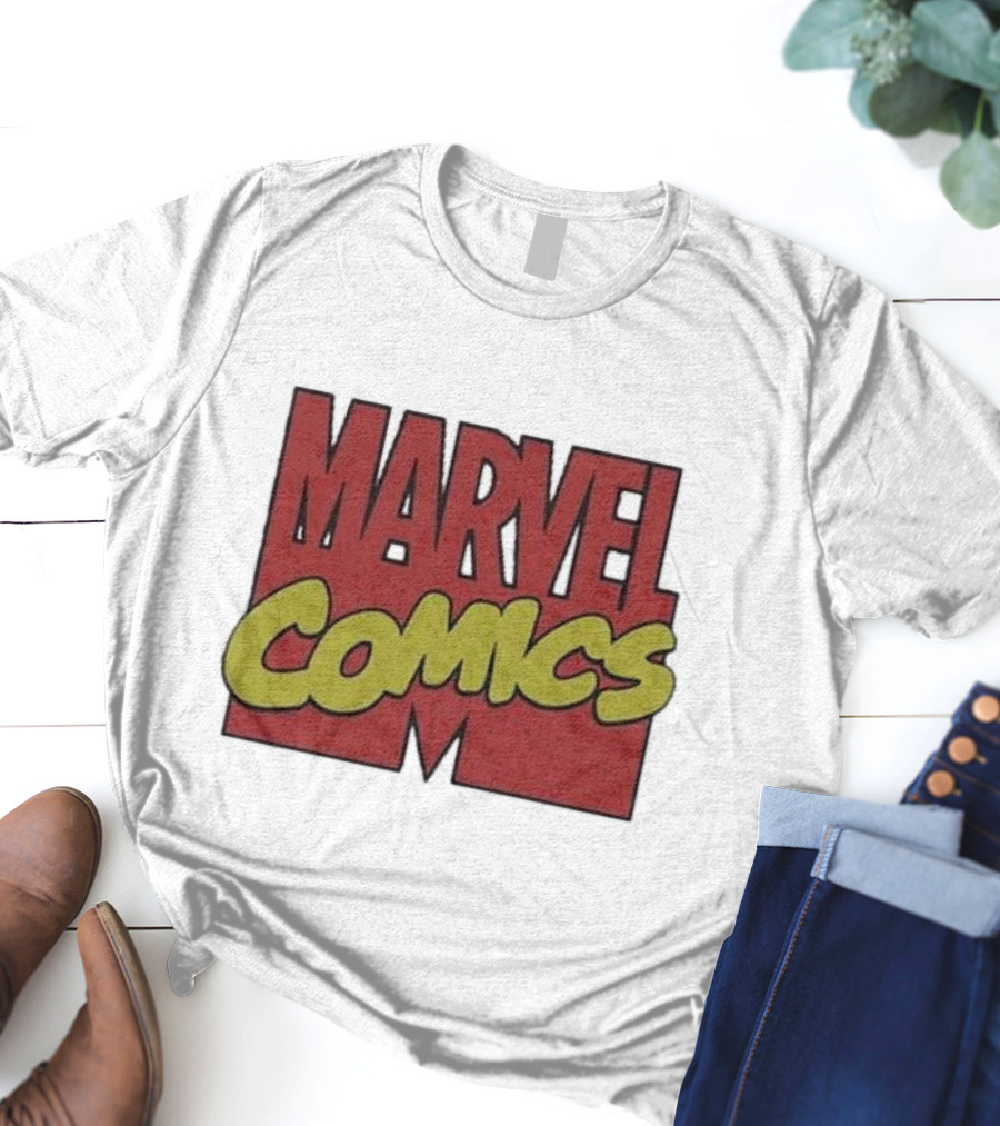 Marvel Comics Retro 1990 Bold Red Yellow T-Shirt